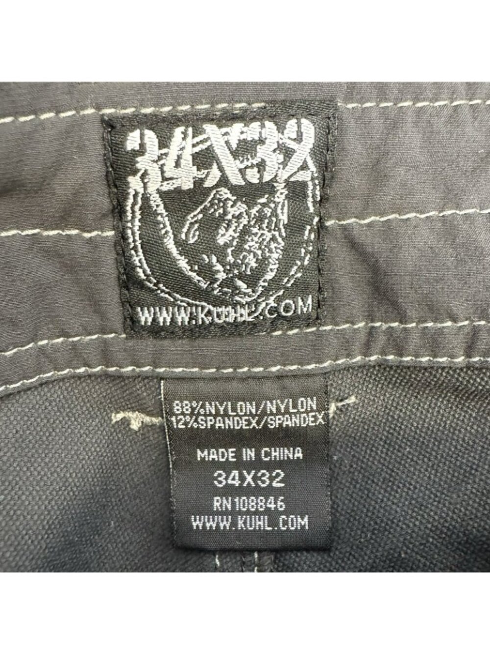 Kuhl Renegade Hiking Pants Mens 34x32 Gray Nylon Stretch Performance Outdoor - Picture 6 of 6